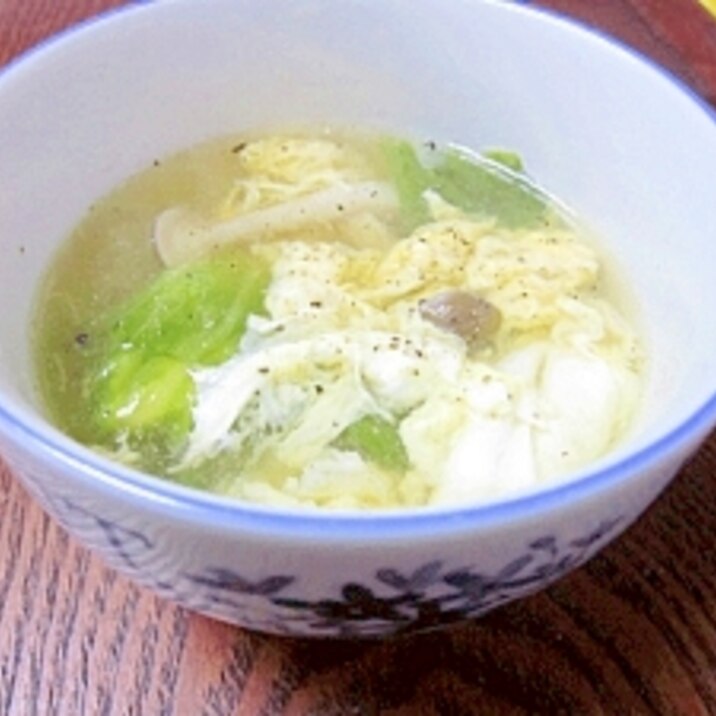 塩豚のゆで汁 DE 「レタスのたまごスープ」　
